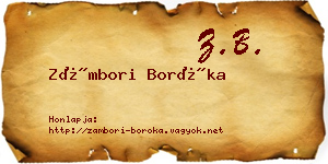 Zámbori Boróka névjegykártya